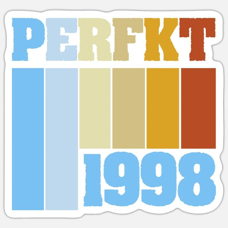 1998 - Sticker Größe S (10 x 10 cm) - Mattweiß