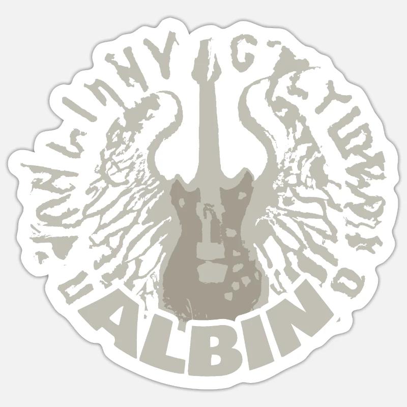 Albin - Sticker taille S (10 x 10 cm) - blanc mat