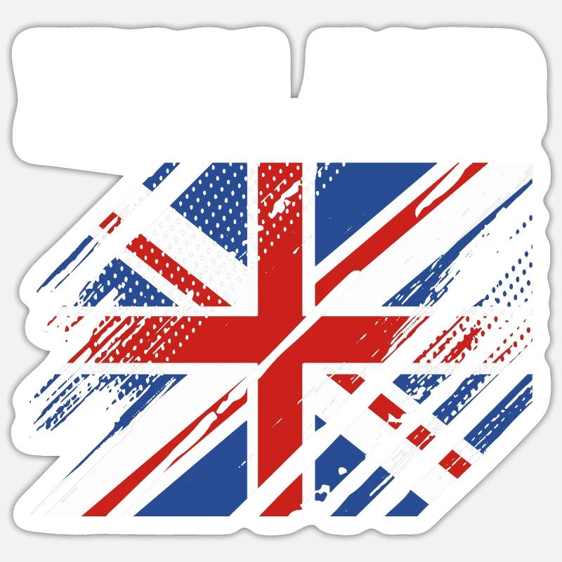 England Englisch - Sticker Größe S (10 x 10 cm) - Mattweiß