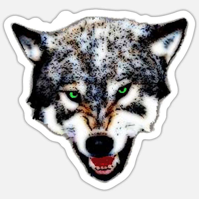 Wolf - Sticker size S (10 x 10 cm) - white matte