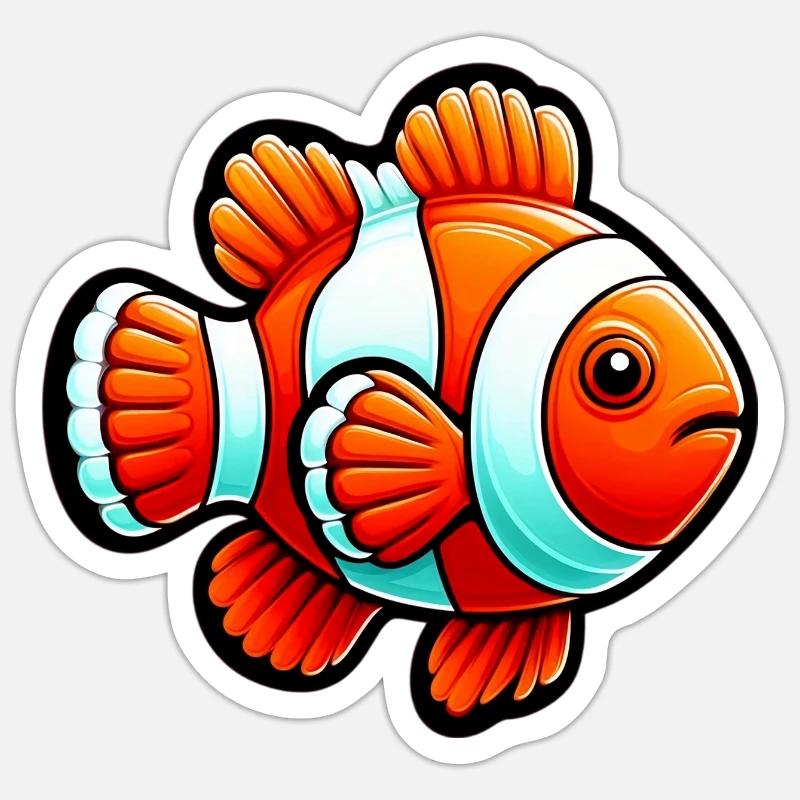 Clownfish - Sticker size S (10 x 10 cm) - white matte