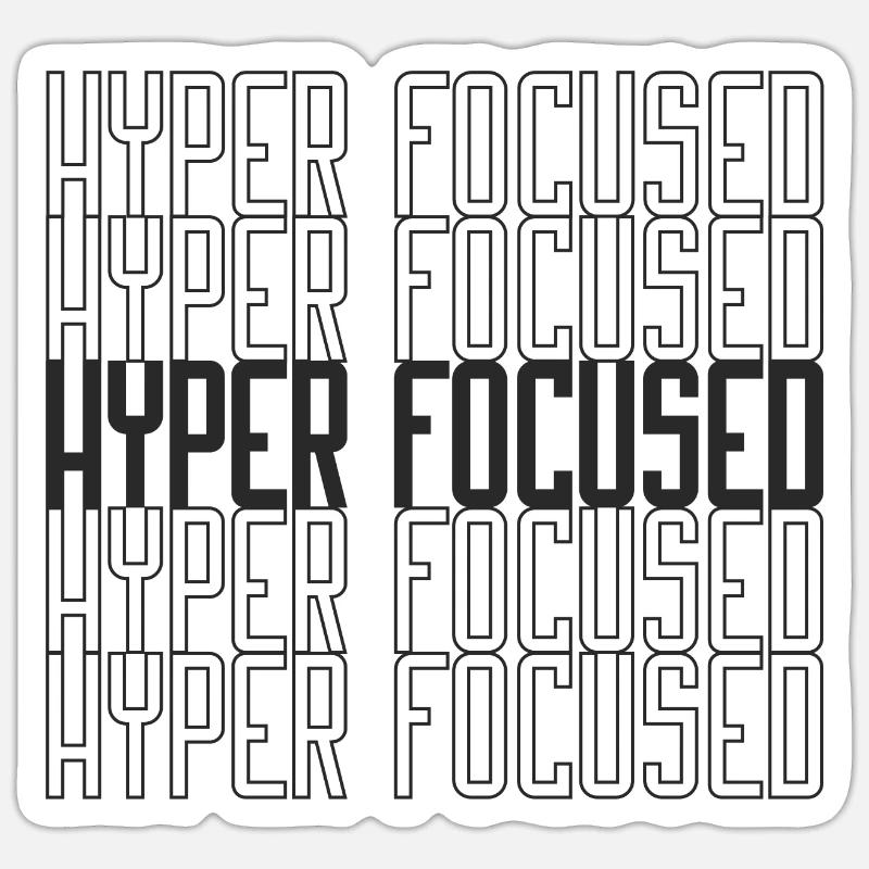Hyperconcentré - Sticker taille S (10 x 10 cm) - blanc mat