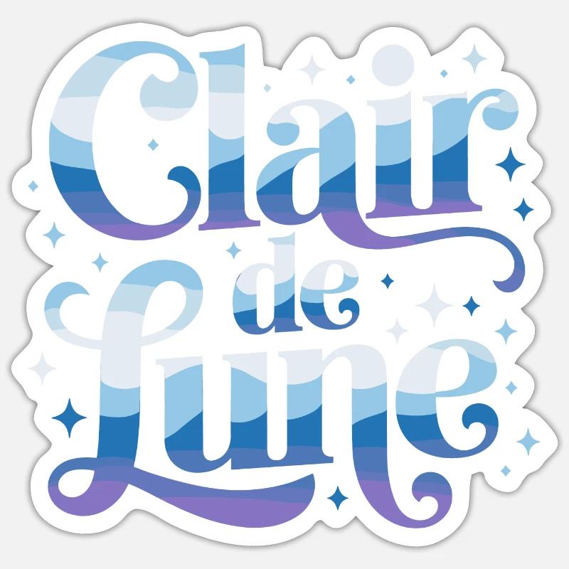 Clair de lune Sticker taille S (10 x 10 cm)