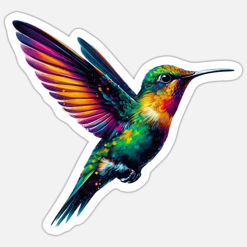 Hummingbird - Sticker size S (10 x 10 cm) - white matte