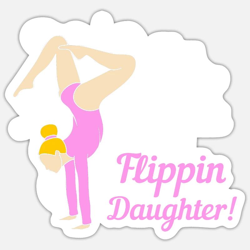 Gymnastics - Sticker size S (10 x 10 cm) - white matte