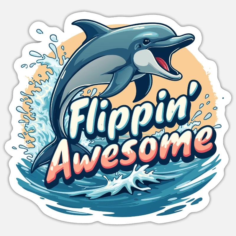 DELFIN Sticker Größe S (10 x 10 cm)