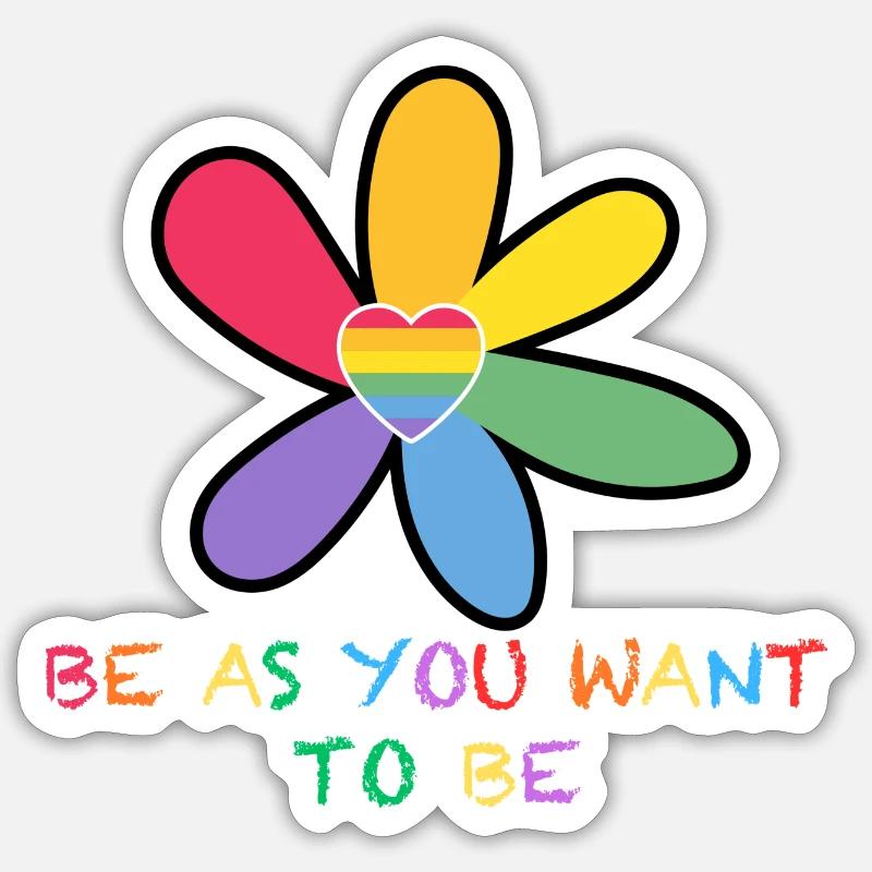 Soyez comme vous voulez être - Sticker taille S (10 x 10 cm) - blanc mat