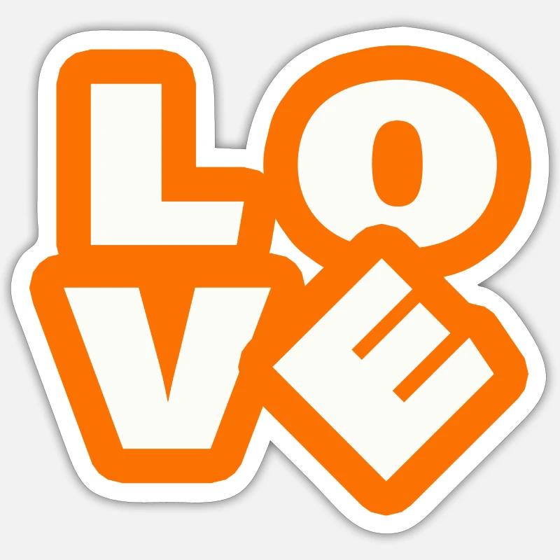 AMOUR - Sticker taille S (10 x 10 cm) - blanc mat