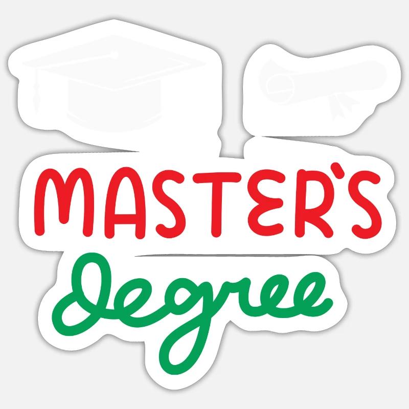 Master-Abschluss - Sticker Größe S (10 x 10 cm) - Mattweiß