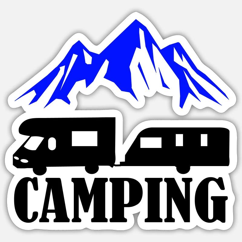Camping Sticker size S (10 x 10 cm)