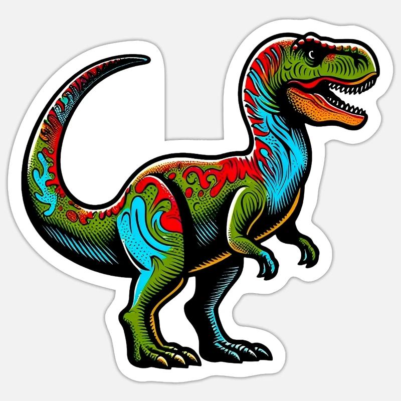 Dinosaur - Sticker size S (10 x 10 cm) - white matte