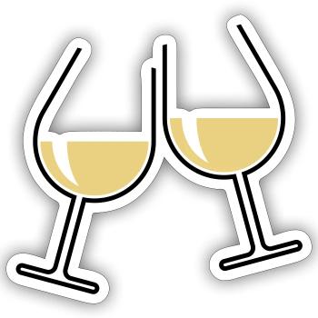 XZtwo Cadeaux populaires (bicolore) - Sticker taille S (10 x 10 cm) - blanc mat - Devant