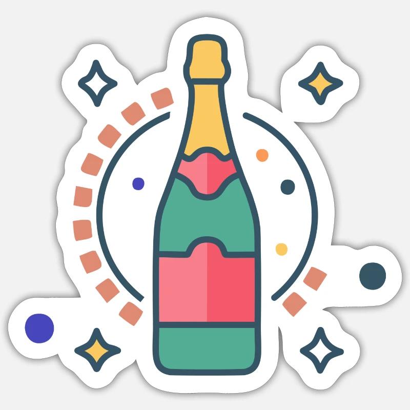 Faites sauter les bouchons ! Sticker taille S (10 x 10 cm)