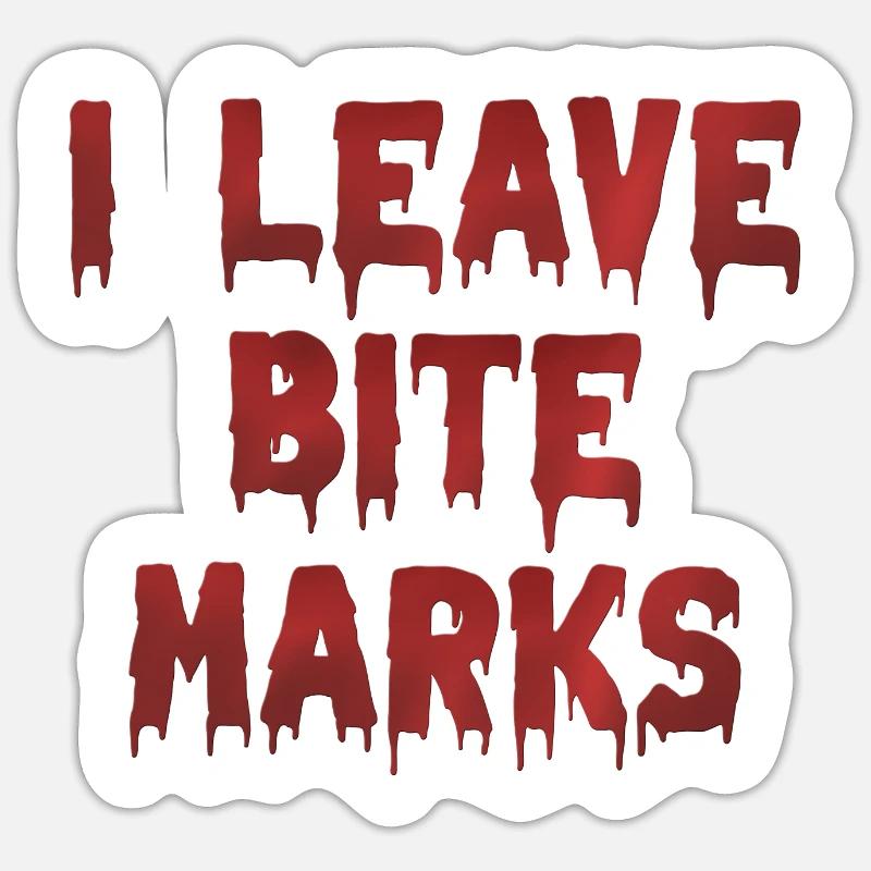 Traces de sang de la marque de morsure Sticker taille S (10 x 10 cm)