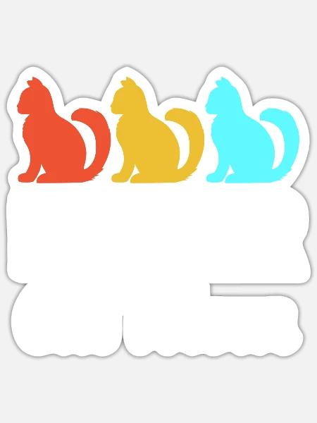 Katzenrettung Tierrechte Tierrettung Tierheim - Sticker Größe S (10 x 10 cm) - Mattweiß