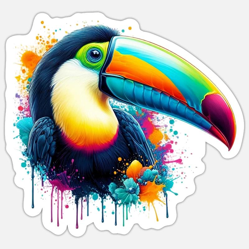 Toucan - Sticker size S (10 x 10 cm) - white matte
