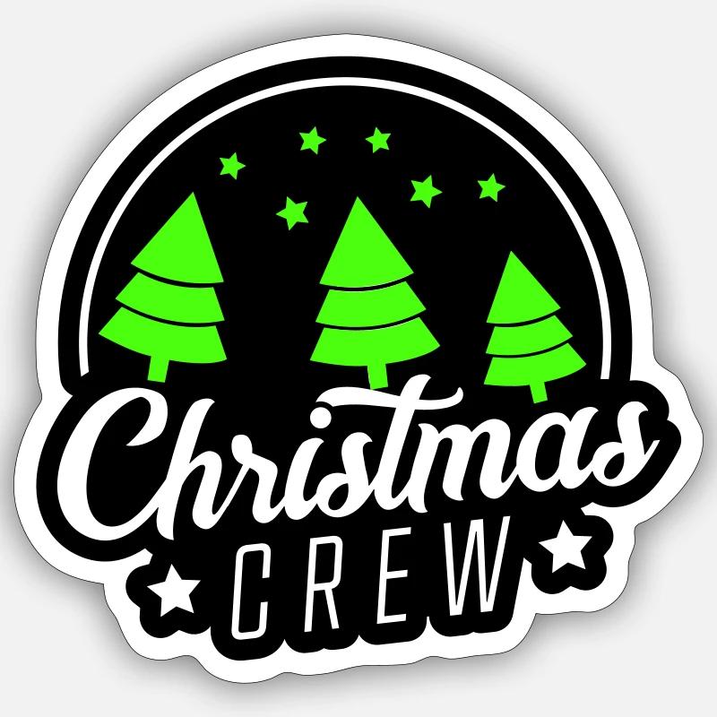 christmas crew xmas - Sticker Größe S (10 x 10 cm) - Mattweiß