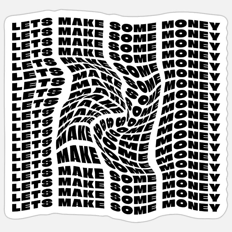 Gagnons de l’argent - Sticker taille S (10 x 10 cm) - blanc mat