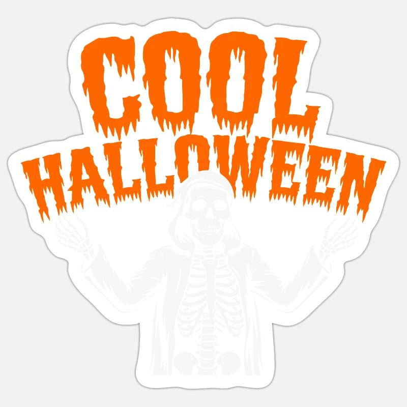 Cool Halloween Grim Reaper - Sticker size S (10 x 10 cm) - white matte