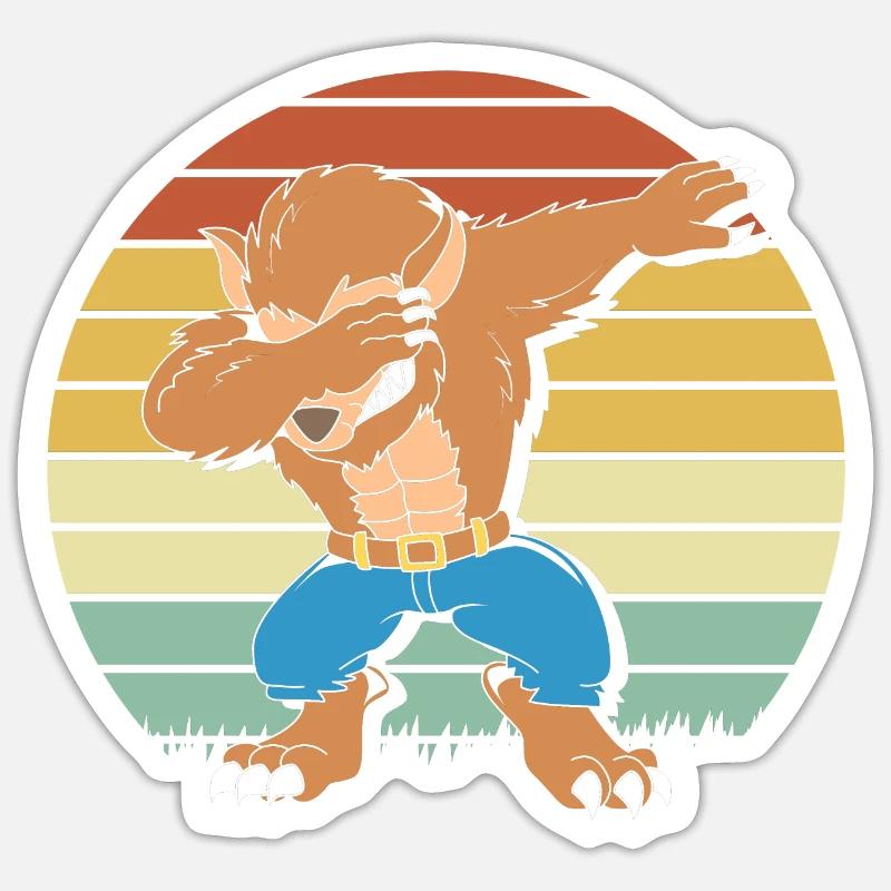 Werwolf Sticker Größe S (10 x 10 cm)