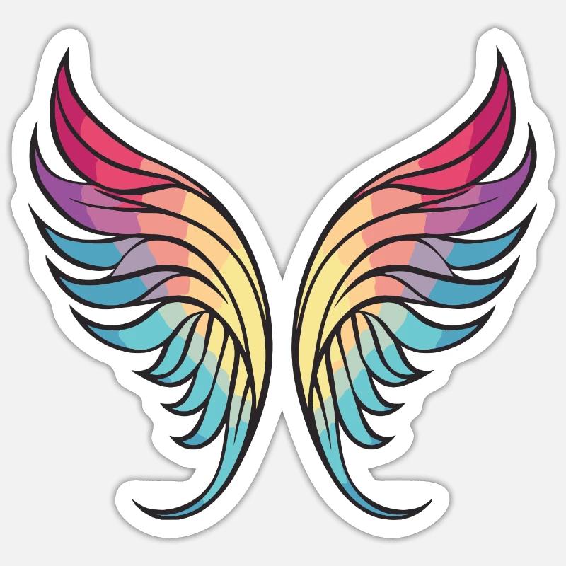Wings Icon - Sticker size S (10 x 10 cm) - white matte