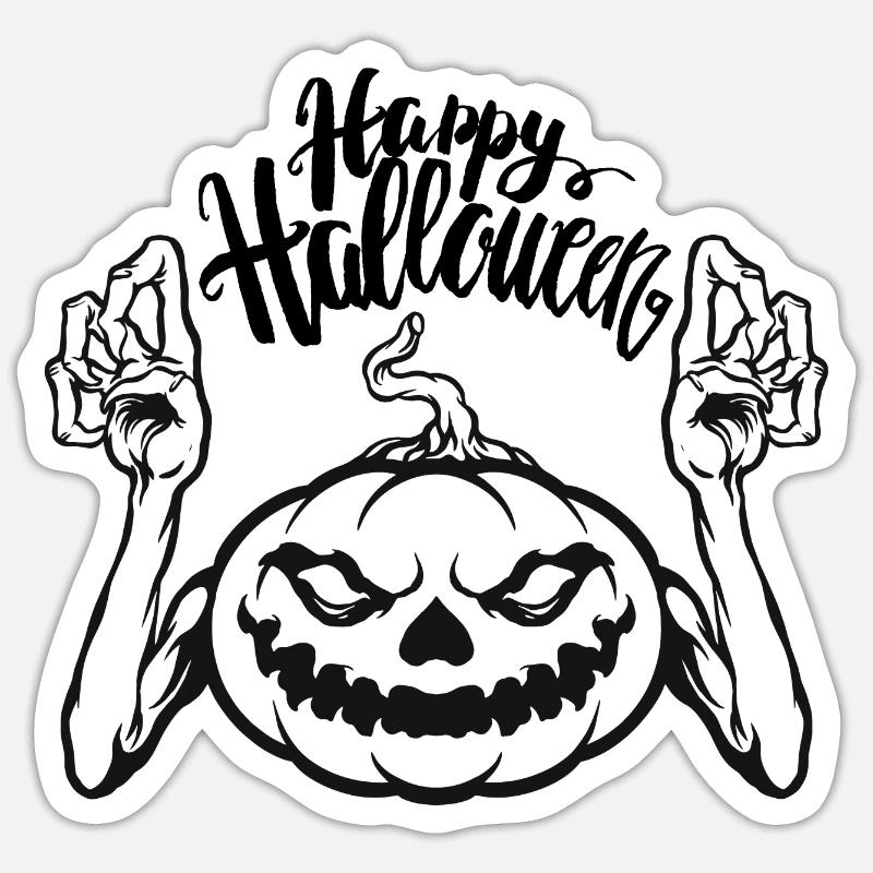 Halloween4 - Sticker Größe S (10 x 10 cm) - Mattweiß