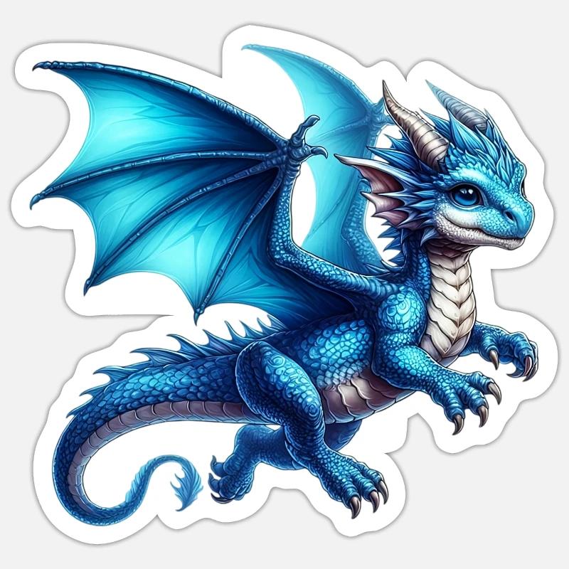 Dragon - Sticker size S (10 x 10 cm) - white matte