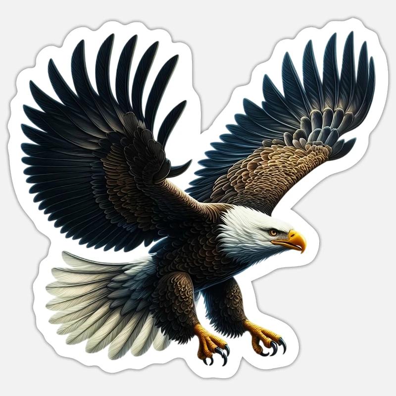 Aigle - Sticker taille S (10 x 10 cm) - blanc mat