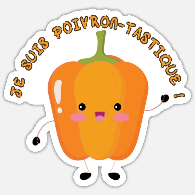 Ich bin ein tastischer Pfeffer - Sticker Größe S (10 x 10 cm) - Mattweiß