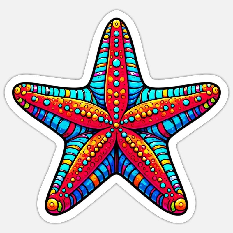 Starfish - Sticker size S (10 x 10 cm) - white matte
