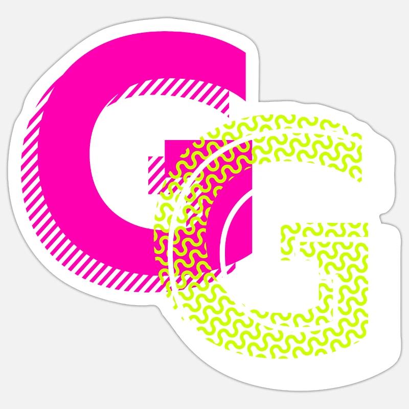 Initial letter G Sticker size S (10 x 10 cm)