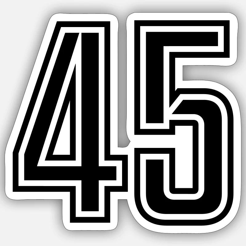 45 Sticker size S (10 x 10 cm)