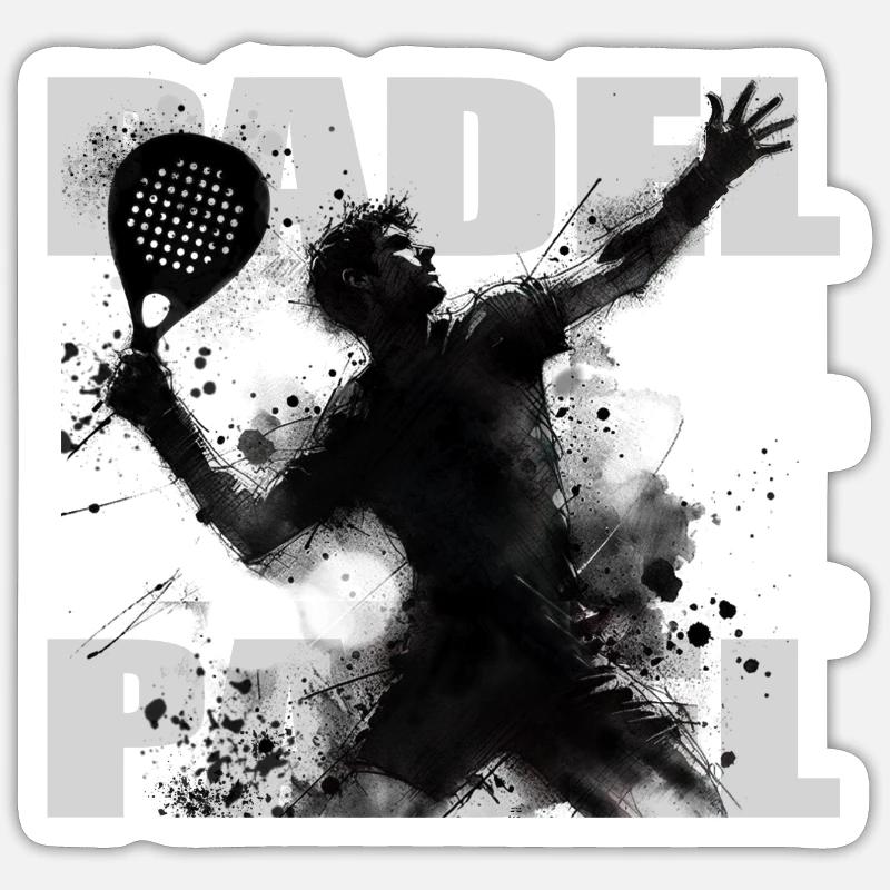 Padel - Sticker Größe S (10 x 10 cm) - Mattweiß