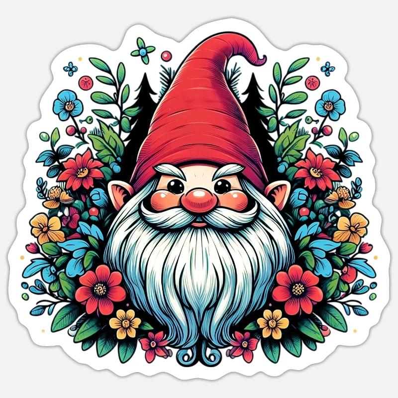 Gnome - Sticker size S (10 x 10 cm) - white matte
