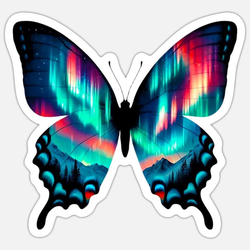 Butterfly - Sticker size S (10 x 10 cm) - white matte