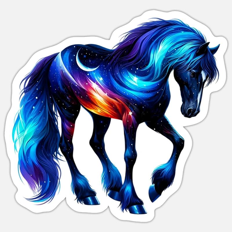Pferd - Sticker Größe S (10 x 10 cm) - Mattweiß