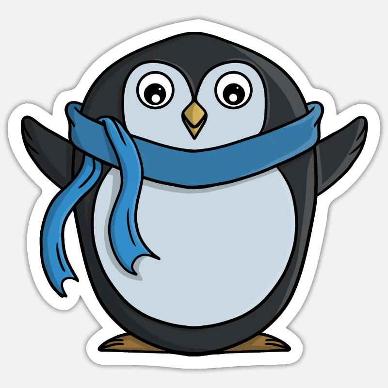Cute Penguin - Sticker size S (10 x 10 cm) - white matte