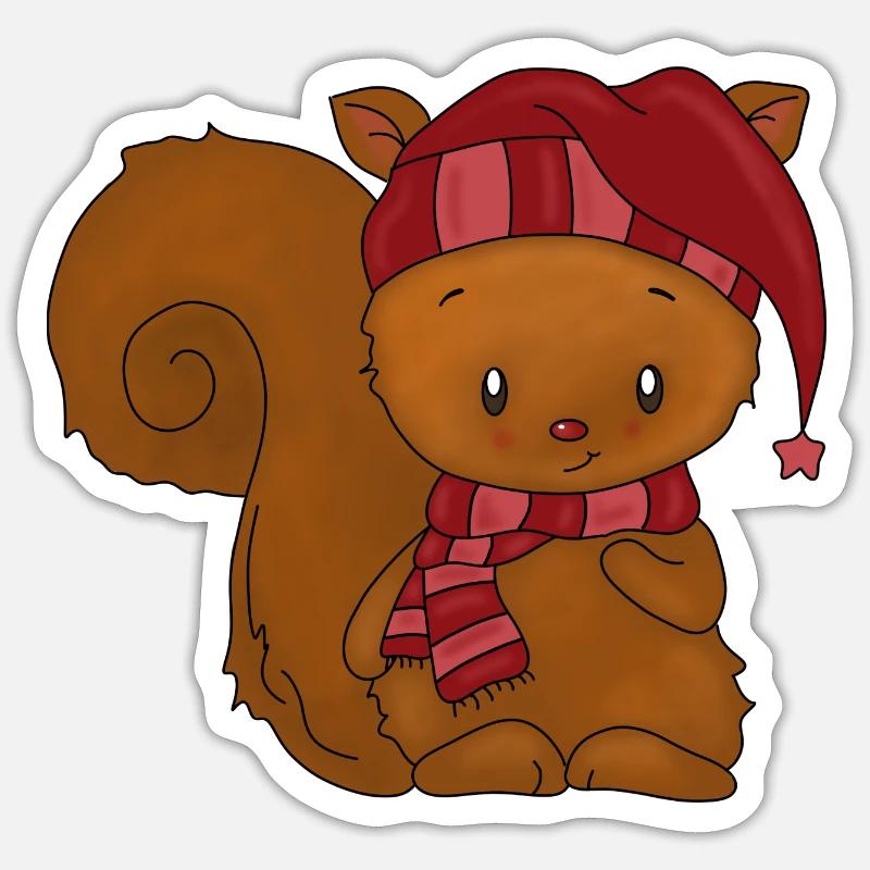 Squirrel Sticker size S (10 x 10 cm)