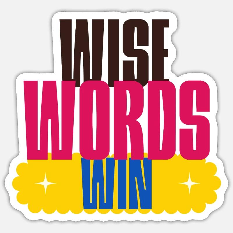 Wisdom and wisdom - Sticker size S (10 x 10 cm) - white matte