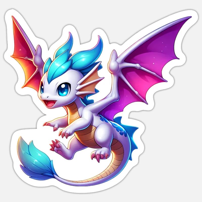 Dragon - Sticker size S (10 x 10 cm) - white matte