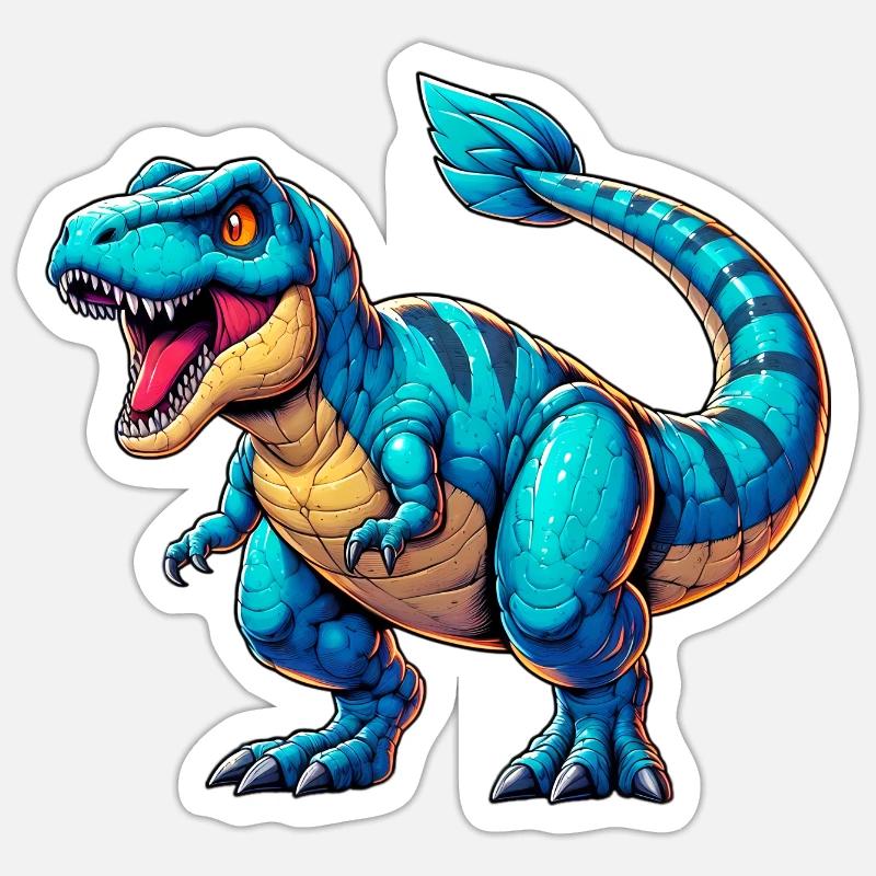 Dinosaurier - Sticker Größe S (10 x 10 cm) - Mattweiß