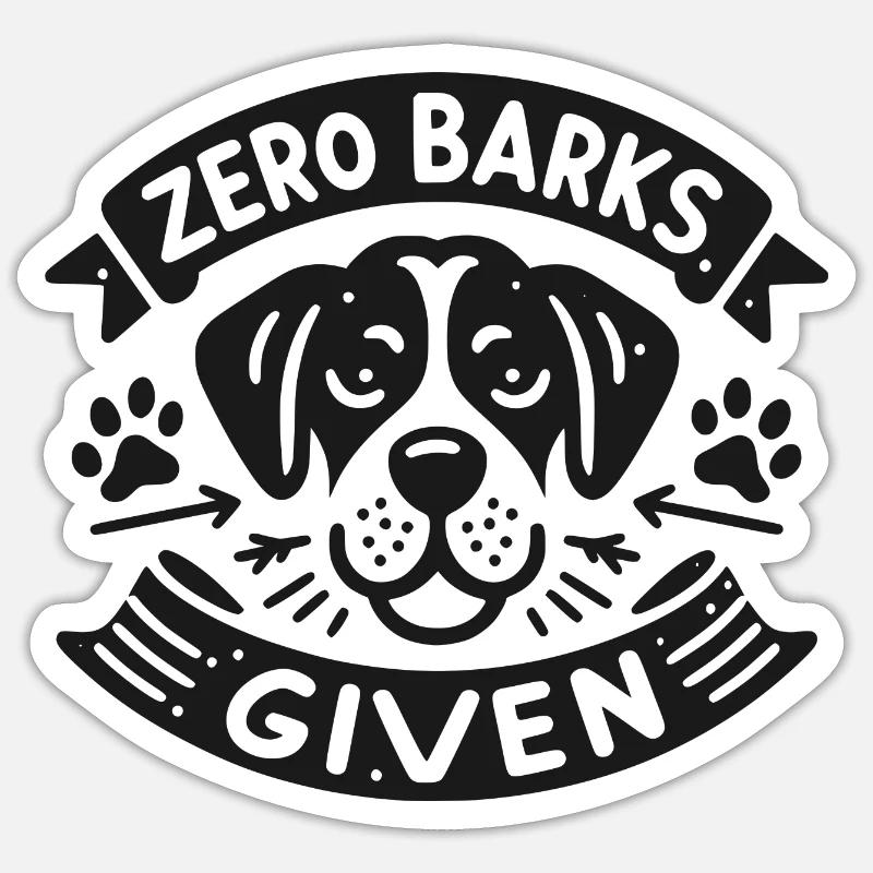 Zero latrati dati Sticker formato S (10 x 10 cm)