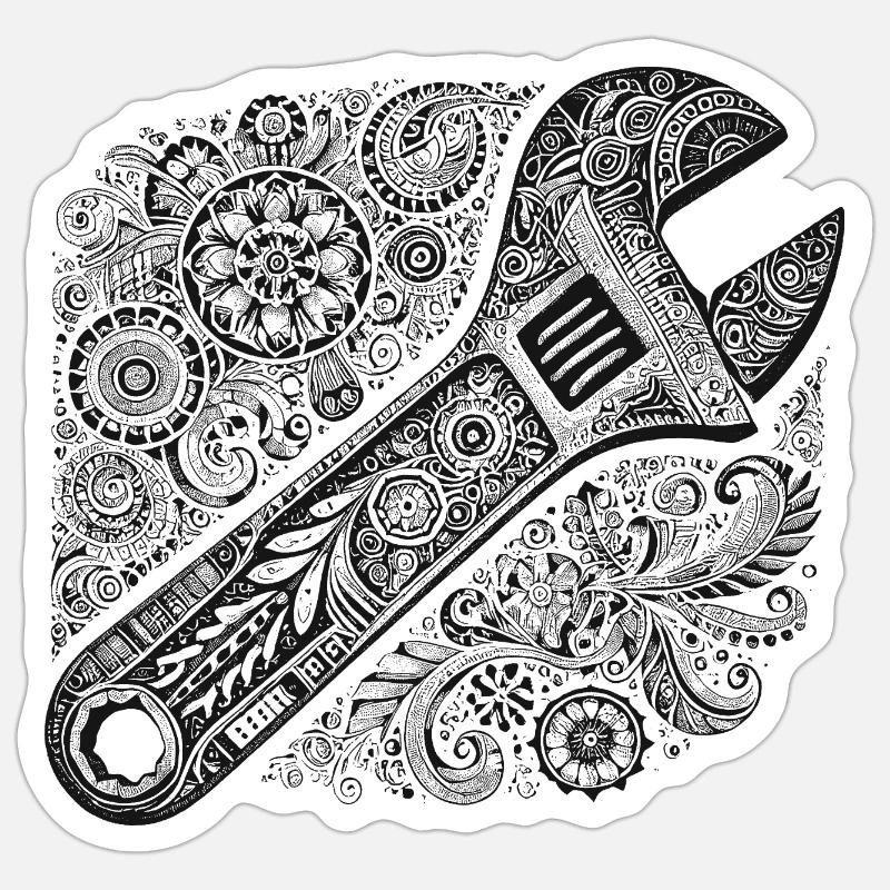 Clés à fourche Sticker taille S (10 x 10 cm)