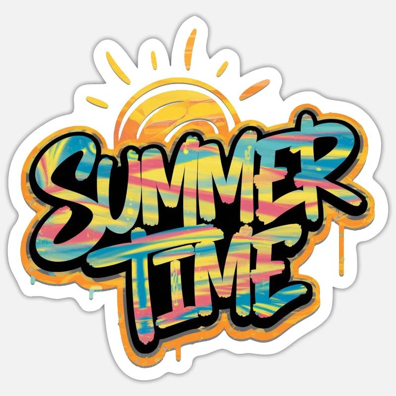 Summer Time Sticker size S (10 x 10 cm)