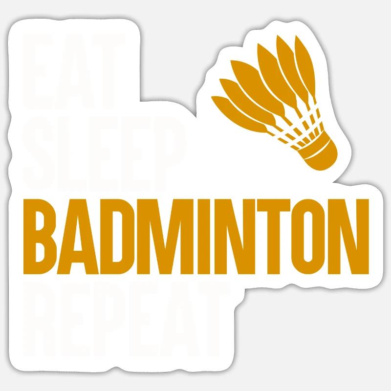 Volant de badminton - Sticker taille S (10 x 10 cm) - blanc mat