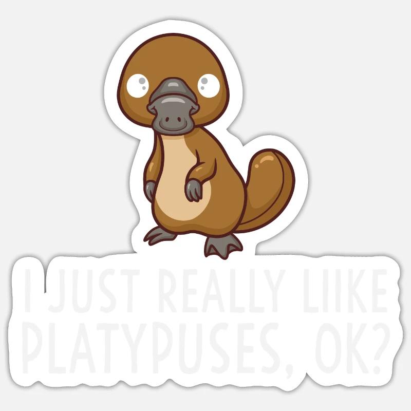 Schnabeltier Sticker Größe S (10 x 10 cm)