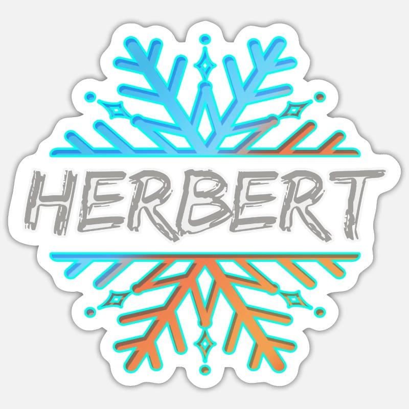Herbert Herbert - Sticker Größe S (10 x 10 cm) - Mattweiß