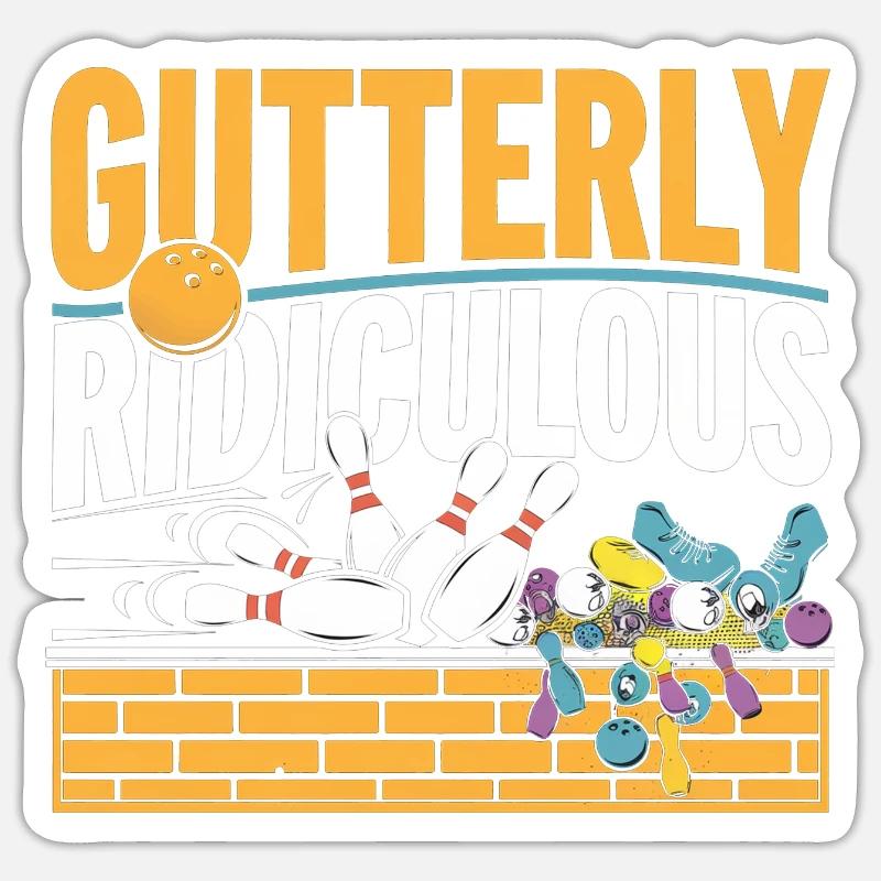 Gutterly Ridiculous 4 - Sticker Größe S (10 x 10 cm) - Mattweiß