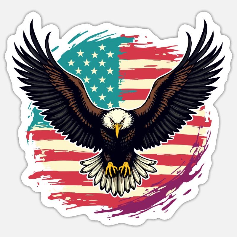 Bald eagle - Sticker size S (10 x 10 cm) - white matte