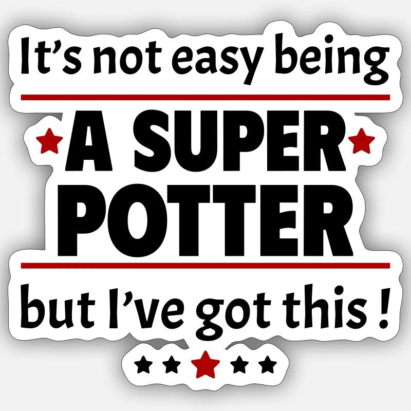 Not easy to be a super - Sticker size S (10 x 10 cm) - white matte